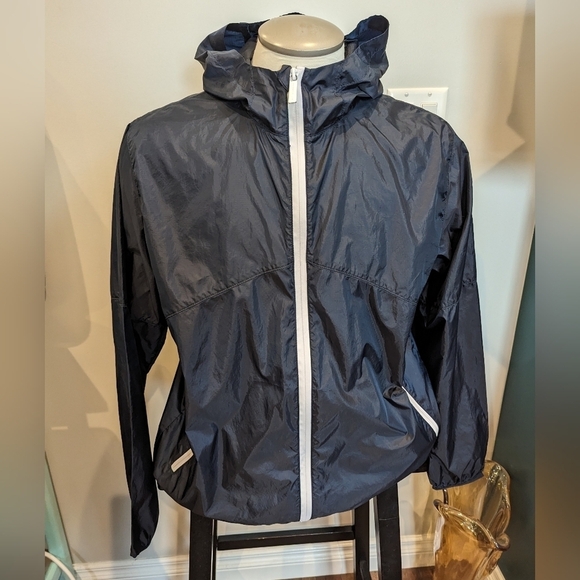 Perry Ellis Mens Hooded Bomber Jacket, Blue, Large  Bomber Jacket - Picture 4 of 12